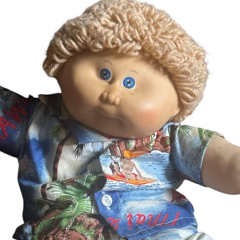 Vintage Colleco Cabbage Patch Hawaiian Soft Scultpure Xavier Roberts Sign